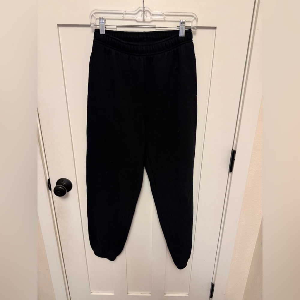 ARITZIA SWEAT FLEECE COZY FLEECE MEGA FIT Black Sweatpants Size XS - Picture 5 of 11
